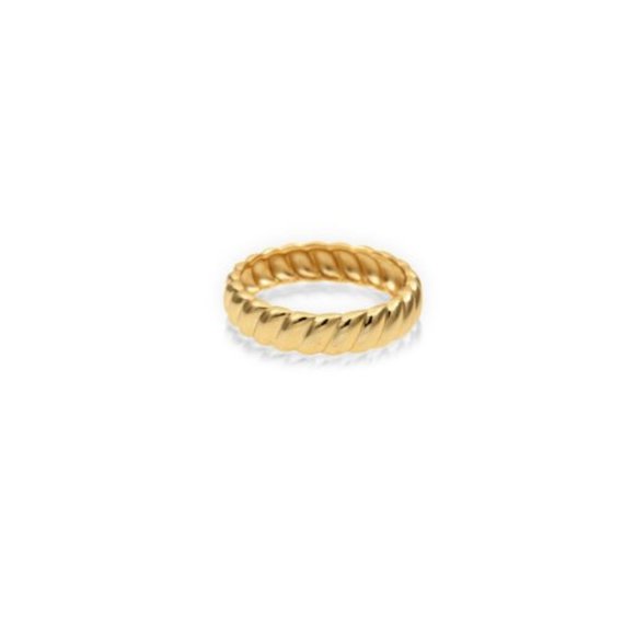 SISTERBERRY & CO Jewelry - NWT Lois Twist Ring // 14k Gold Vermeil (SIZE 6)